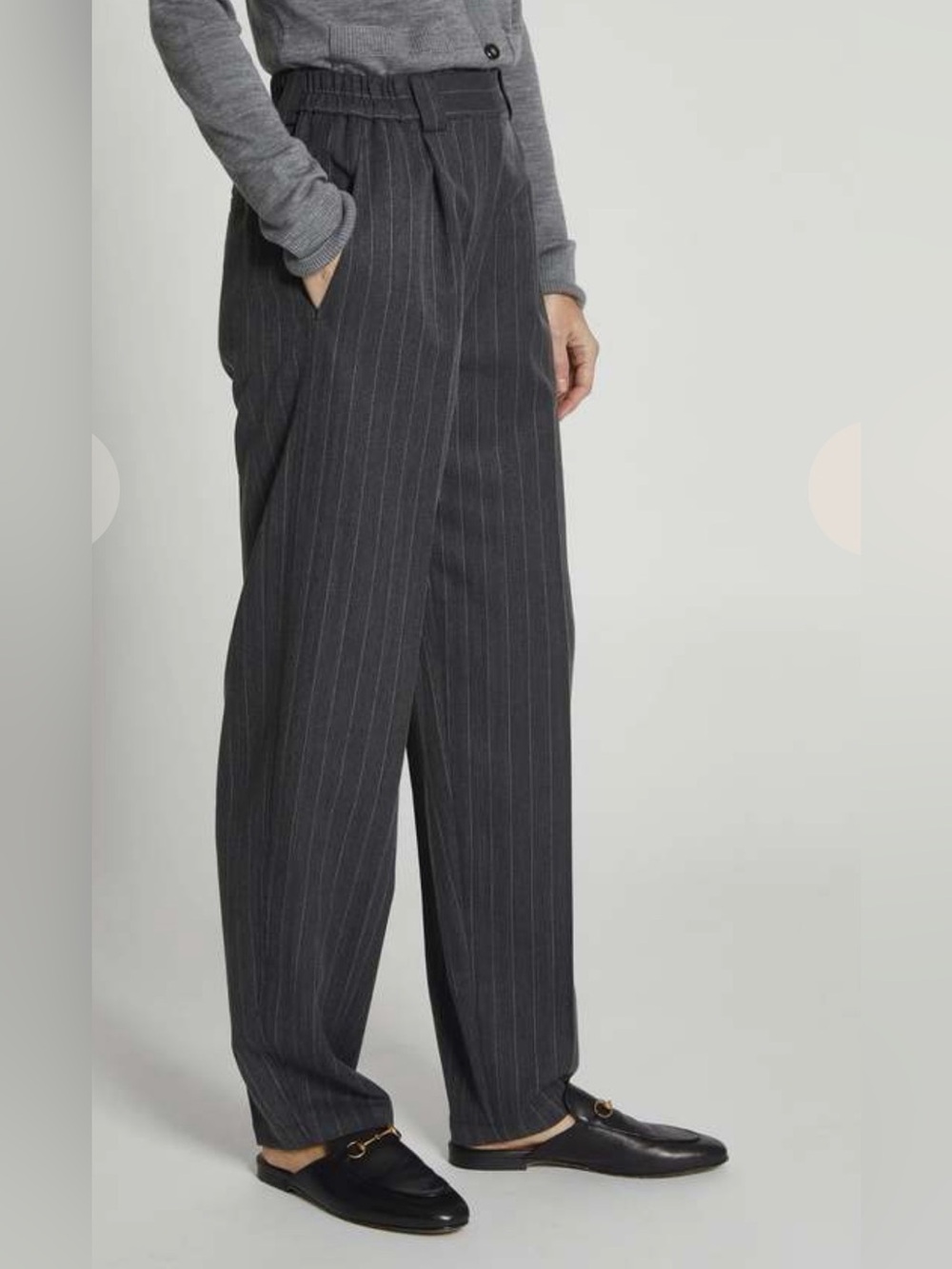 Saintart Chester Pinstripe High Waisted Pants Size XL = 12